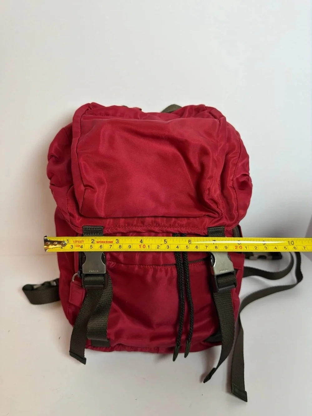 Prada Tessuto Red Nylon Backpack